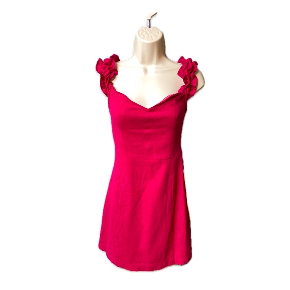 Abercrombie & Fitch Dresses & Skirts - Abercrombie & Fitch Linen Blend Minidress Size S Fuchsia Pink